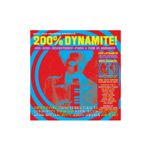 Soul Jazz Records - 200% DYNAMITE! Ska, Soul, Rocksteady, Funk & Dub in Jamaica (RED/BLUE VINYL LP)